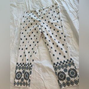 J.Jill Essential Cotton Stretch Printed Ankle Pants Size 18